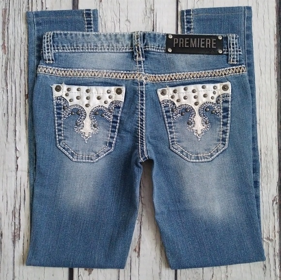 Premiere by Rue21 Embellished Low Rise Skinny Jean - Picture 6 of 8